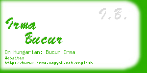 irma bucur business card